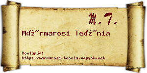 Mármarosi Teónia névjegykártya